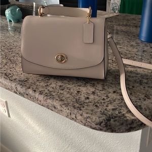 Coach bag Tily top handle white color